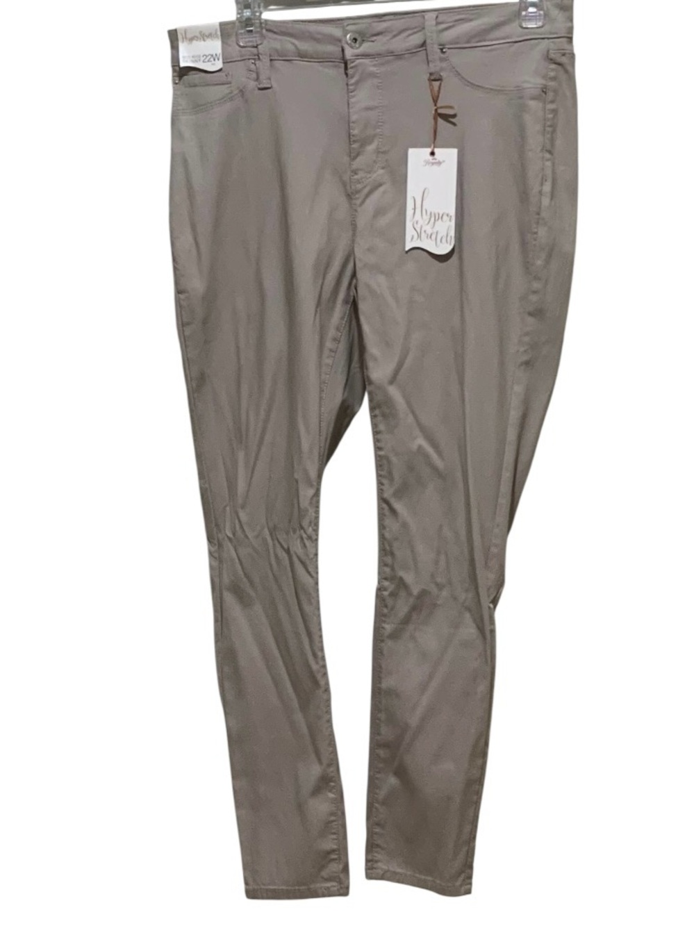 Royalty for Me Hyperstretch Khaki Tan 22W provide a slimming silhouette NWT - Picture 4 of 16